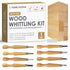 JJ CARE Premium Wood Carving Kit - Whittling Kit for Beginners for Kids & Adults - Widdle Wood Kit Gift Set